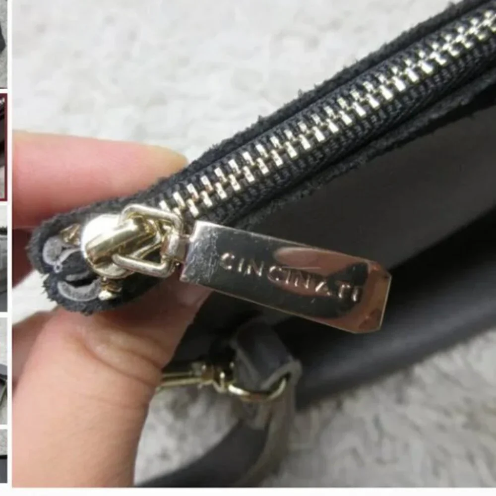 Cincinati leather boutique clutch/ make up bag‎